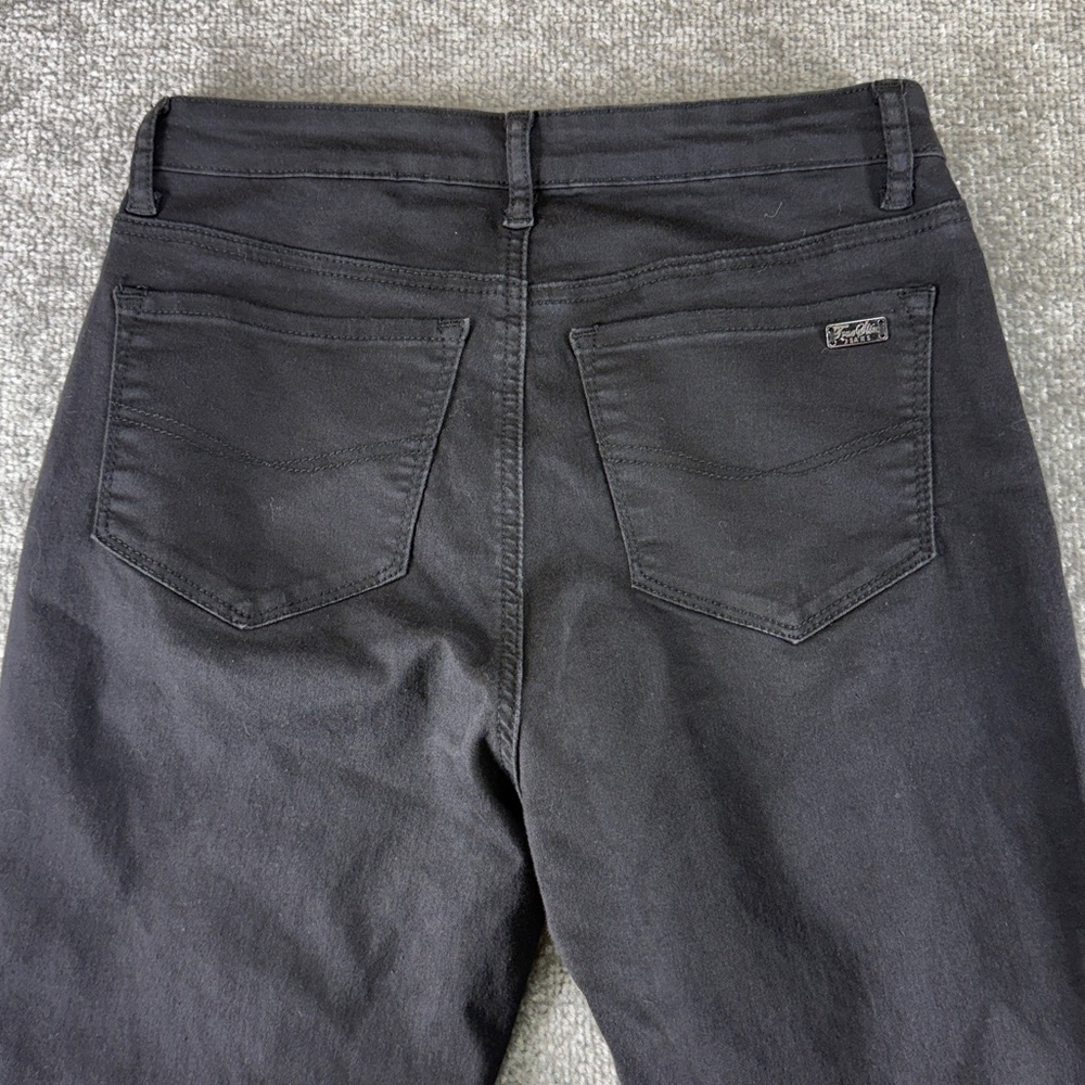 TrueSlim Jeans Black Skinny Womens 8 Mid Rise Capri Cuffed Straight Leg Crop - Picture 4 of 10